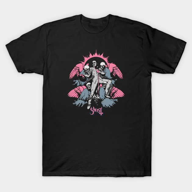 Ghost Retro Style Pink T-Shirt by Punk Fashion
